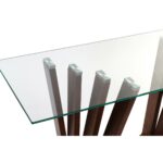 Console DKD Home Decor Καφέ Διαφανές Κρυστάλλινο Kαρυδιά 145 x 45 x 75 cm