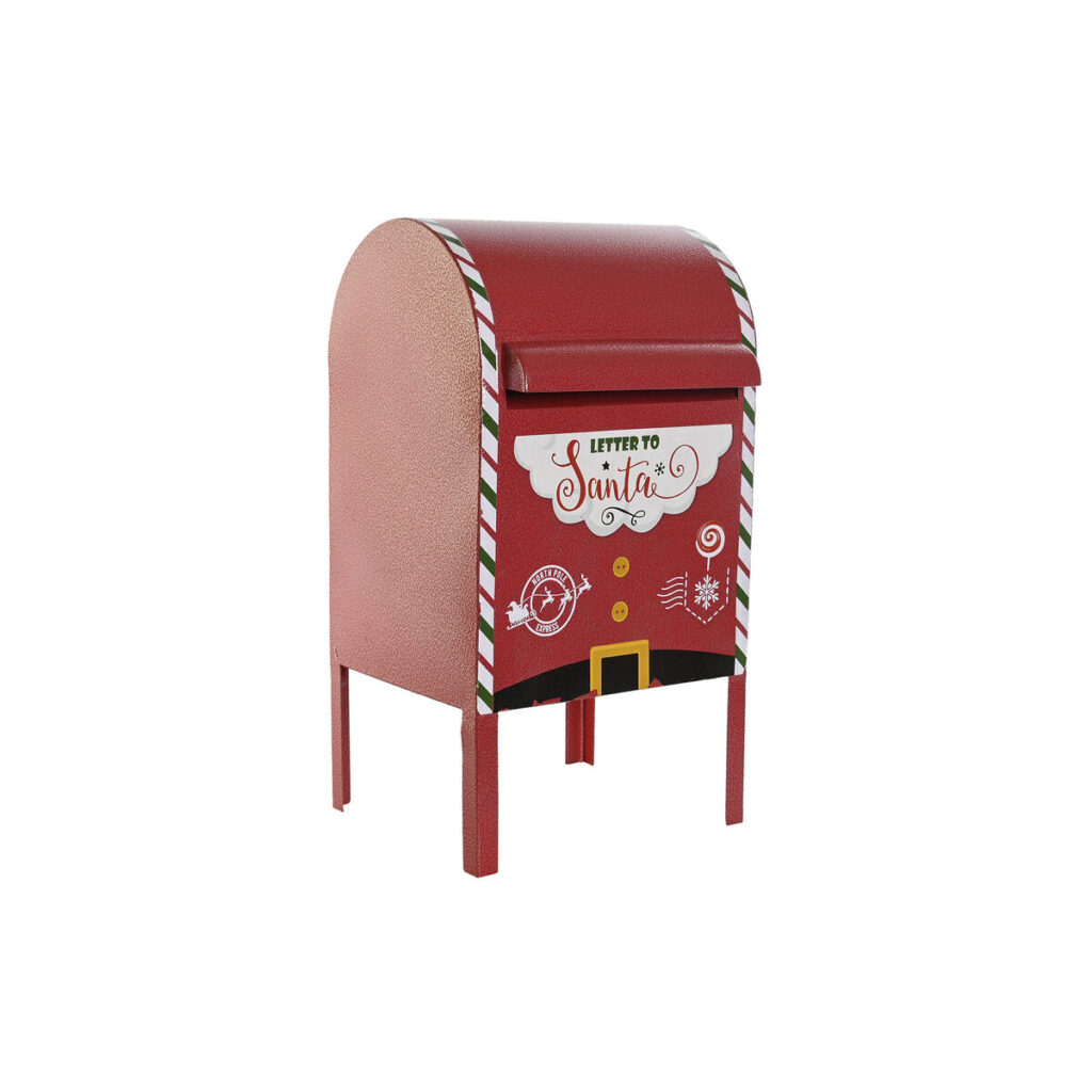 Χριστουγεννιάτικο Στολίδι DKD Home Decor Κίτρινο Λευκό Μαύρο Κόκκινο Γραμματοκιβώτιο 28
