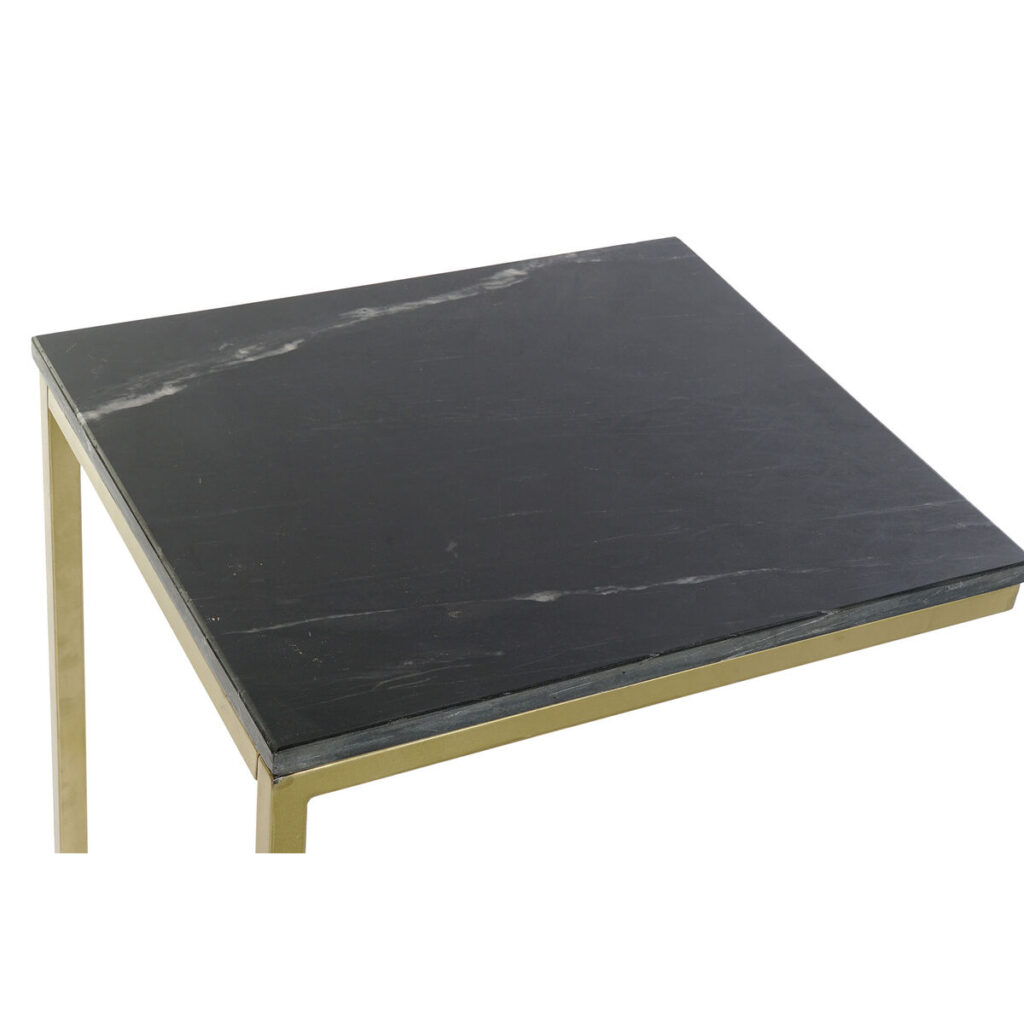 Βοηθητικό Τραπέζι DKD Home Decor 40 x 46 x 65 cm Μαύρο Χρυσό Μάρμαρο Σίδερο