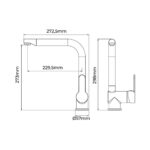 Μονή λαβή βρύση EDM 01126 Calella Ασημί Ανοξείδωτο ατσάλι Ορείχαλκος Ψευδάργυρος Νεροχύτη