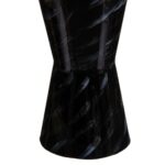 Βάζο 18 x 18 x 58 cm Κρυστάλλινο Μαύρο Χρυσό Μέταλλο