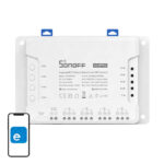 Sonoff Έξυπνος Ενδιάμεσος Διακόπτης WiFi 4CHPROR3 (Λευκό)