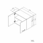 Ντουλάπι κουζίνας Oslo Λευκό 80 x 36 x 58 cm