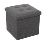 Puff Alexandra House Living Γκρι πολυεστέρας Υφασμάτινο 38 x 38 x 38 cm Εύκαμπτο
