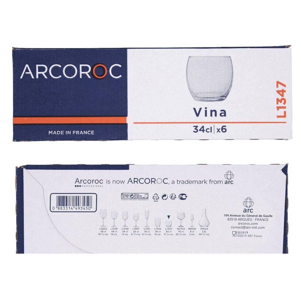 Σετ ποτηριών Arcoroc AU12041 Διαφανές Γυαλί 280 ml 6 Τεμάχια