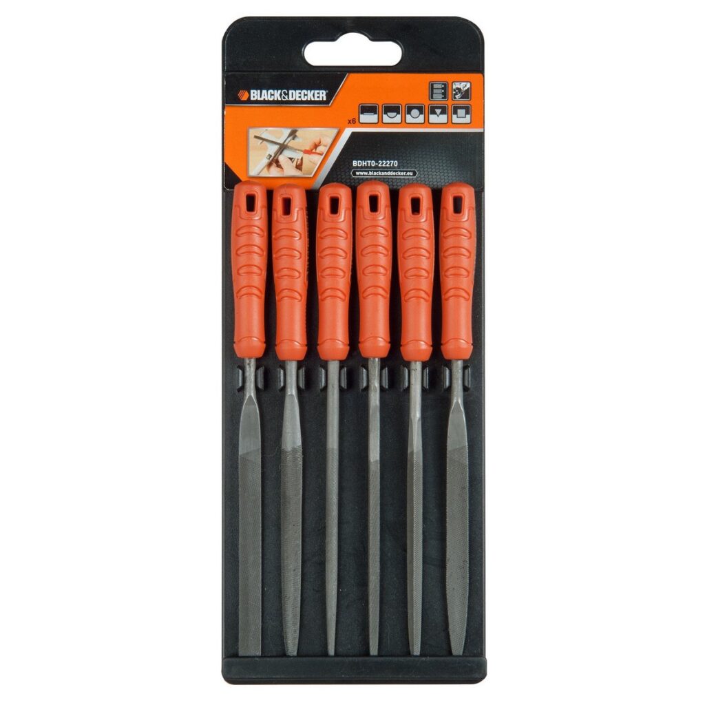 Σετ από Λίμες Black & Decker bdht0-22270 6 Τεμάχια Γεωμετρικά στοιχεία
