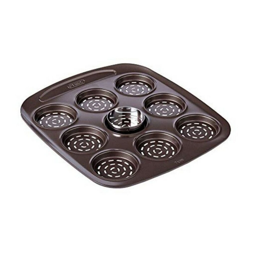 Δίσκος Φούρνου Pizza Mini Pyrex Asimetria γαλβανισμένο χάλυβα (9 Διαμερίσματα) (16 x 16 cm)