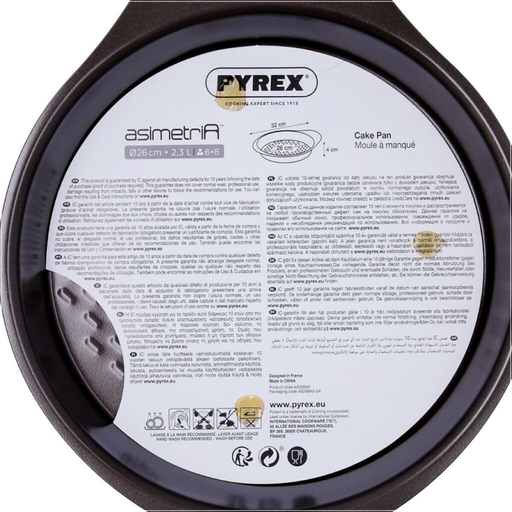 Δίσκος Φούρνου Pizza Mini Pyrex Asimetria γαλβανισμένο χάλυβα (9 Διαμερίσματα) (16 x 16 cm)