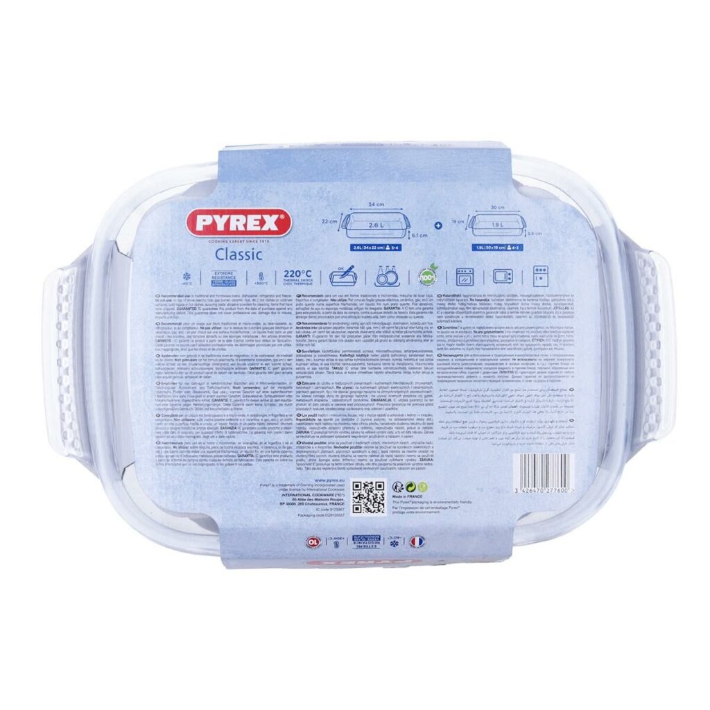 Σετ Πιάτων Φούρνου Pyrex Classic Διαφανές Γυαλί (2 pcs)