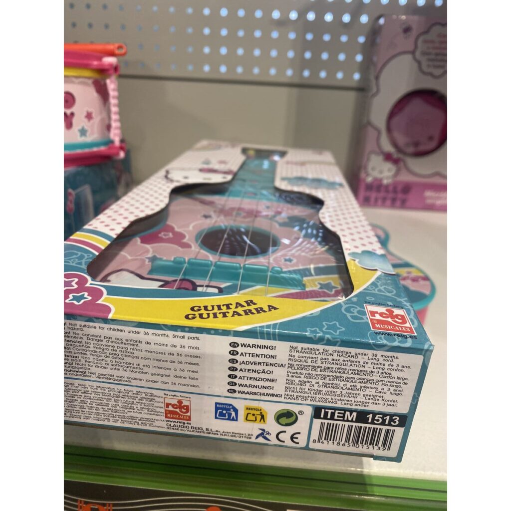 Παιδική Kιθάρα Hello Kitty 4 Σχοινιά Μπλε Ροζ
