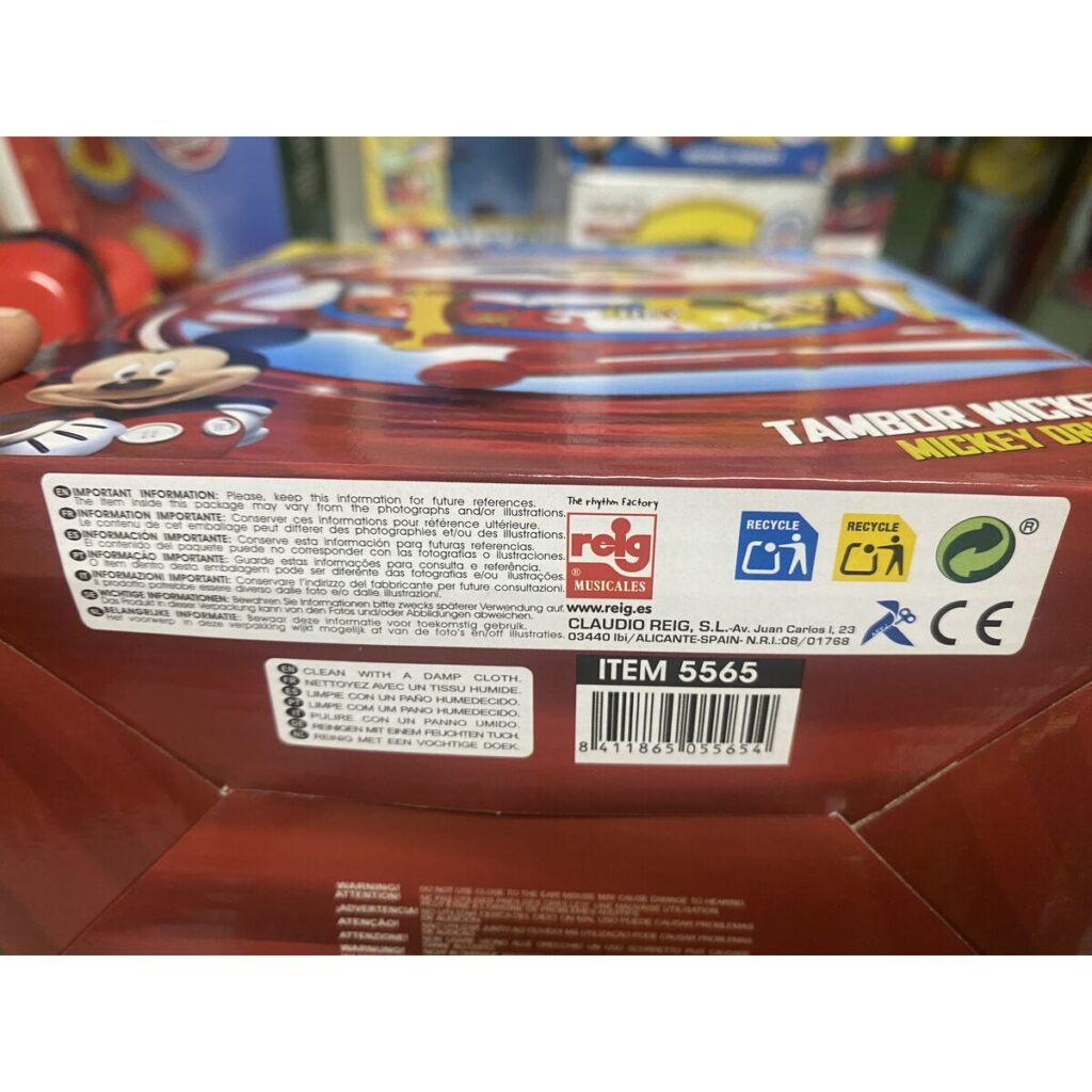Τύμπανο Mickey Mouse Mickey Mouse Mickey Mouse Κόκκινο