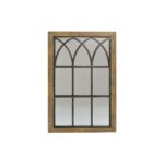 Τοίχο καθρέφτη DKD Home Decor Καφέ Μαύρο Φυσικό Παράθυρο 60 x 3 x 95 cm