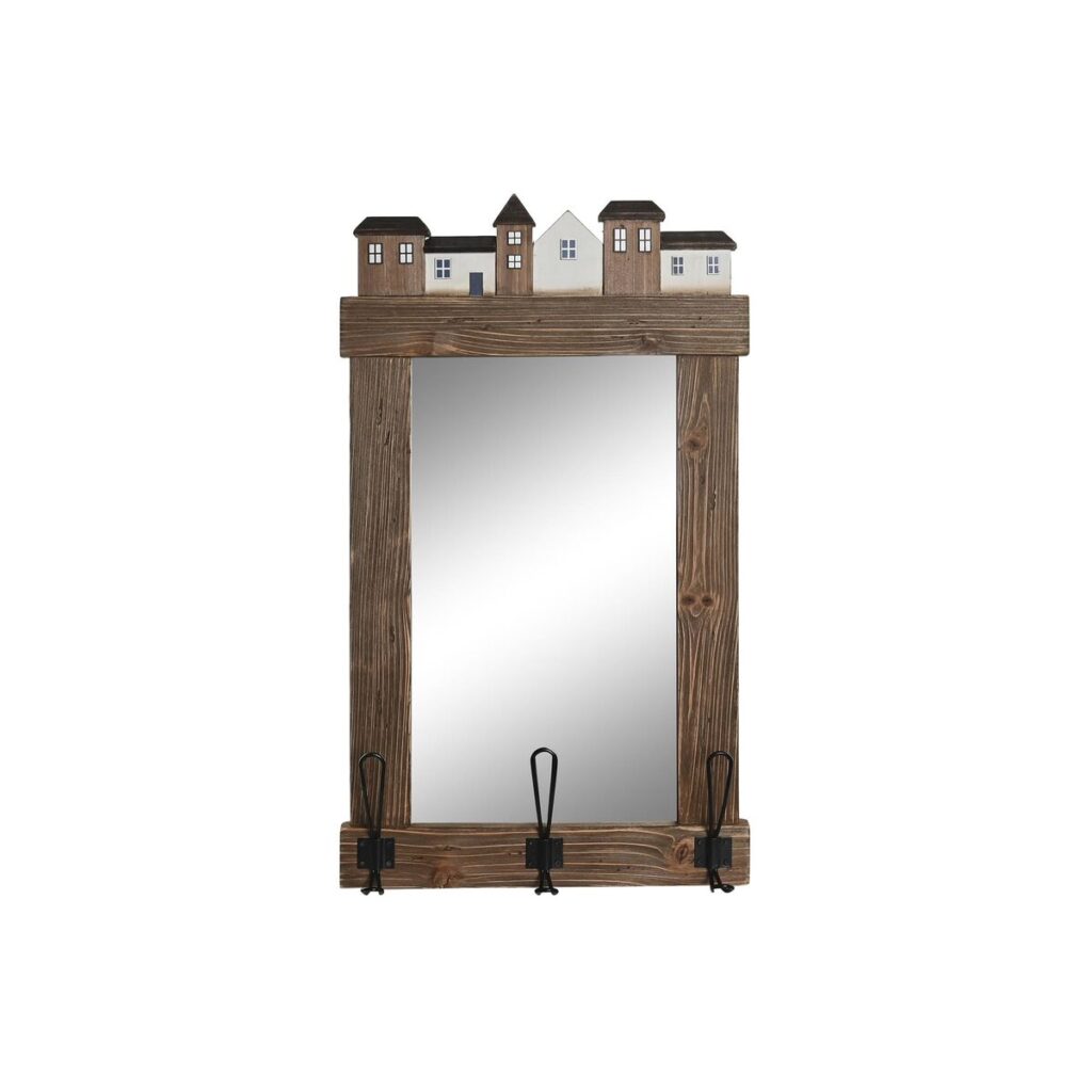 Τοίχο καθρέφτη DKD Home Decor Καφέ Παλαιωμένο φινίρισμα 40 x 9 x 68 cm