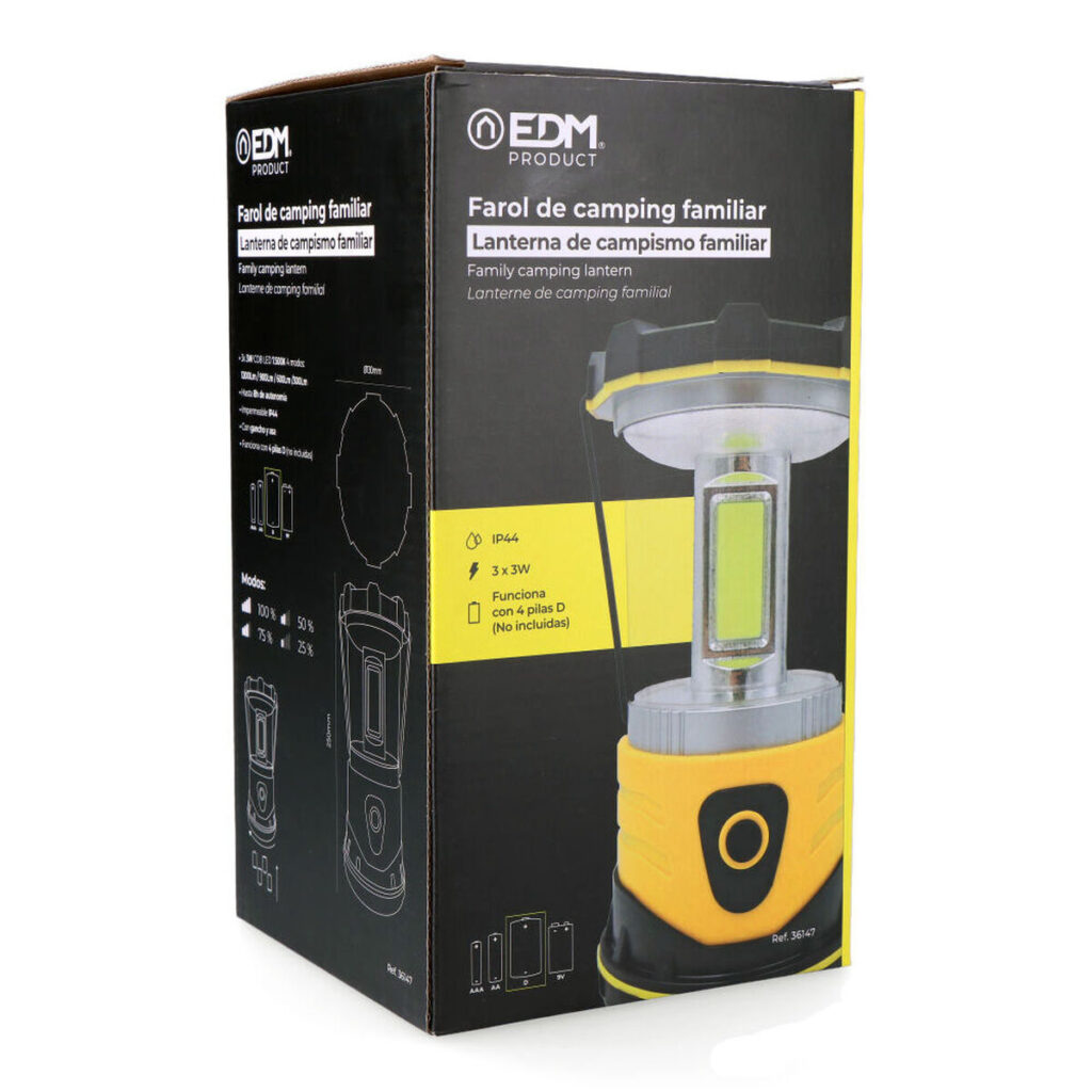 Φανάρι LED EDM 36147 Κίτρινο 9 W 1200 Lm Κλασική Κάμπινγκ