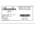 Φωτιστικό Οροφής Alexandra House Living Μαύρο Μέταλλο