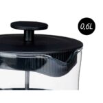 Τσαγιέρα Kinvara SW8120 Μαύρο Διαφανές 600 ml Έμβολο