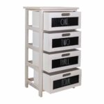 Σιφονιέρα Alexandra House Living Λευκό Ξυλο παουλόβνια 29 x 73 x 40 cm