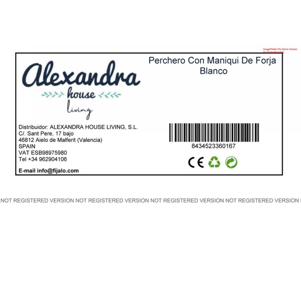 Ράφι παλτών Alexandra House Living Λευκό