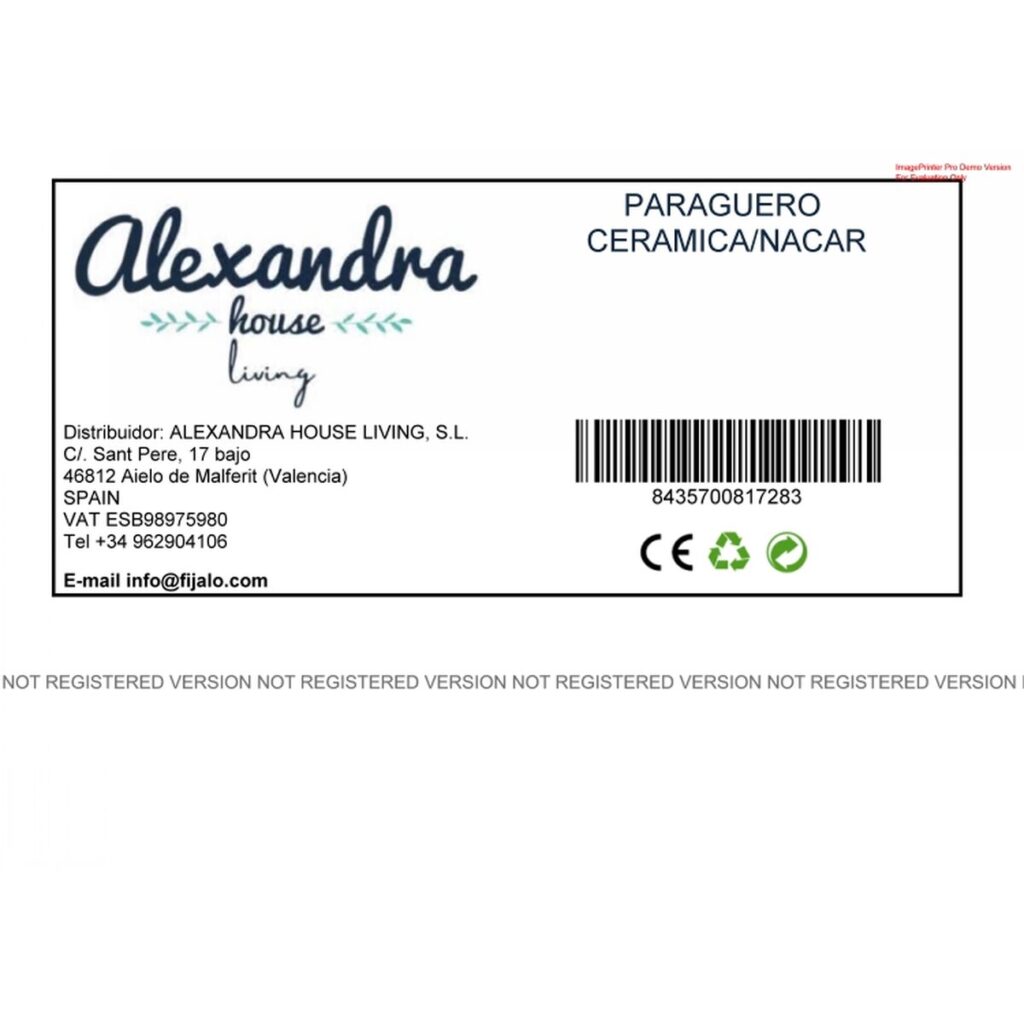 Ομπρελοθήκη Romimex Λευκό 20 x 50 x 20 cm