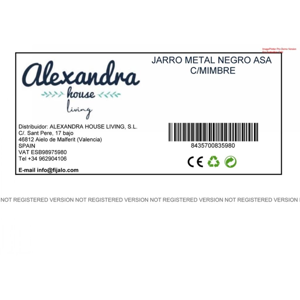 Βάζο Romimex Μαύρο Μέταλλο λυγαριά 23 x 33 x 23 cm Με λαβή