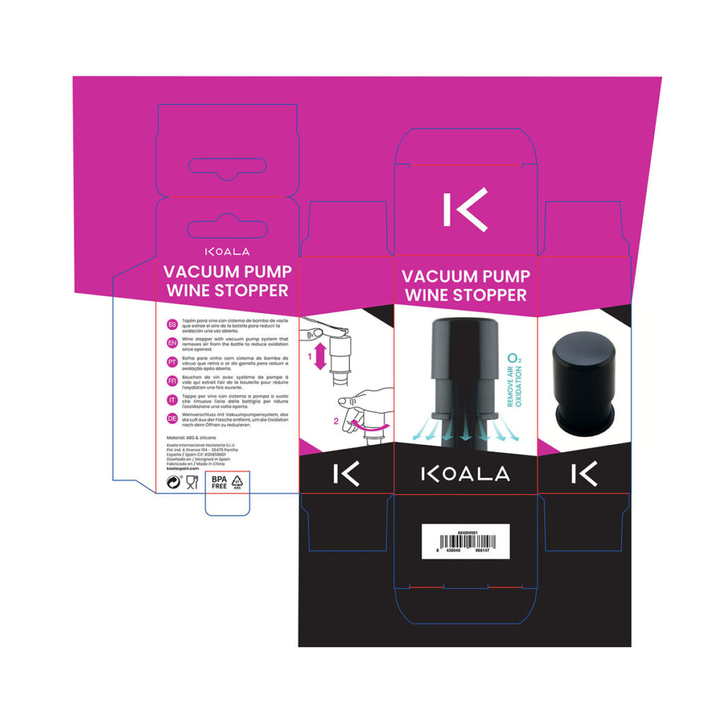 Αντλία Kενού και Πώματα για το Κρασί Koala 6640NN01