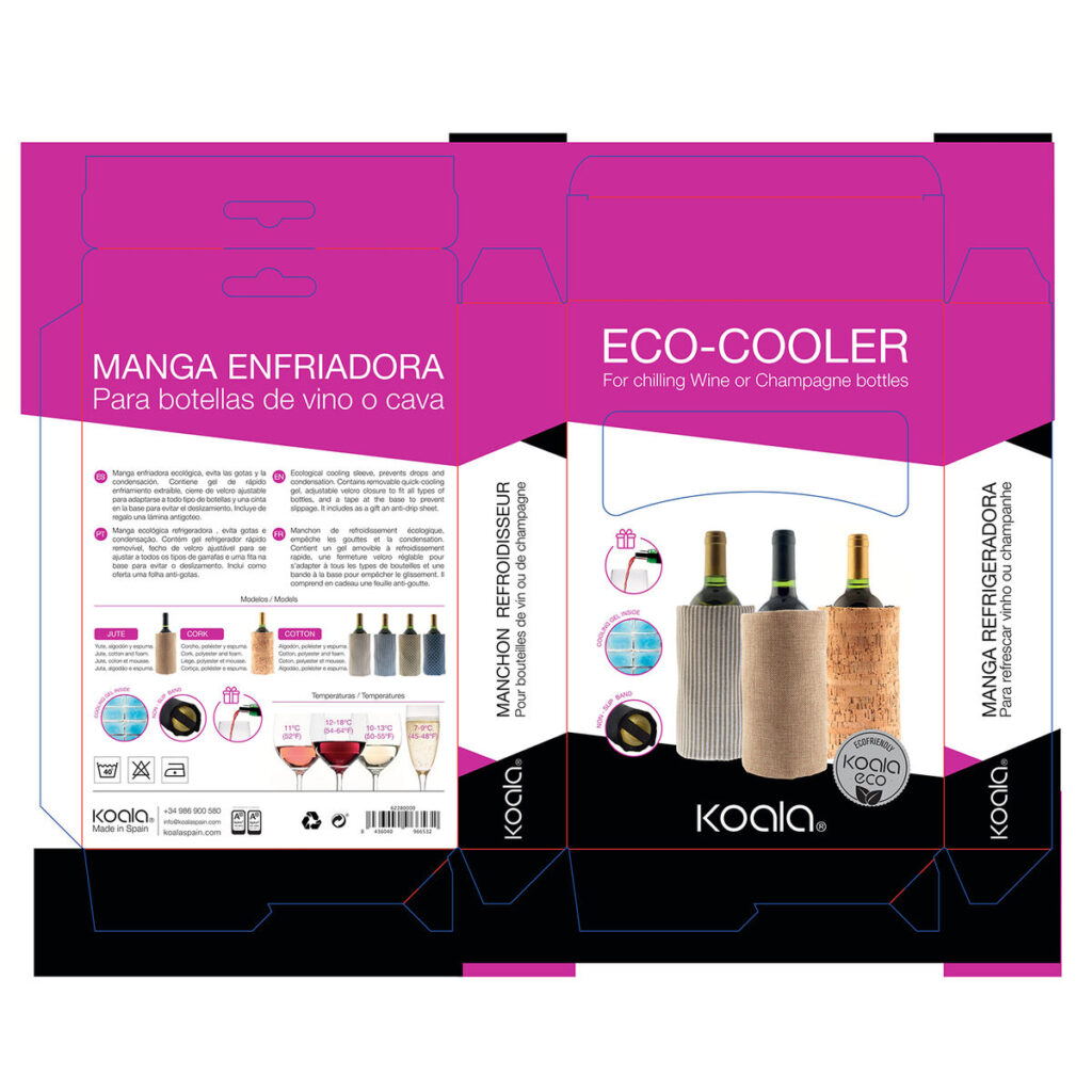 Ψυκτήρας για Μπουκάλια Koala Eco Friendly Καφέ 40 x 20 cm