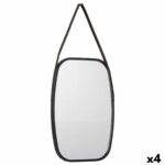 Τοίχο καθρέφτη 1273 Μαύρο 43 x 65 x 3 cm Ορθογώνιο (4 Μονάδες)