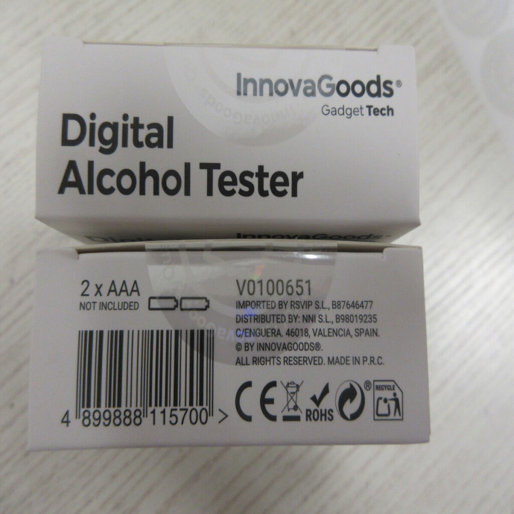 ψηφιακή συσκευή για αλκοτέστ InnovaGoods