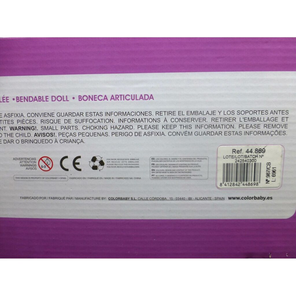 Κούκλα Colorbaby Maria Casual 30 x 105 x 14 cm