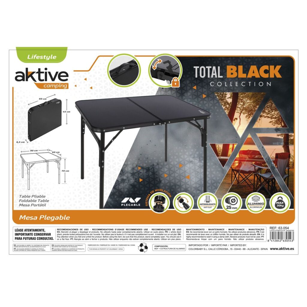 Πτυσσομενο τραπεζακι Aktive 90 x 70 x 60 cm