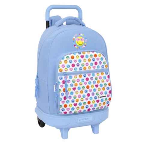 Σχολική Τσάντα Smiley Joyful Μπλε Πολύχρωμο 33 x 45 x 22 cm