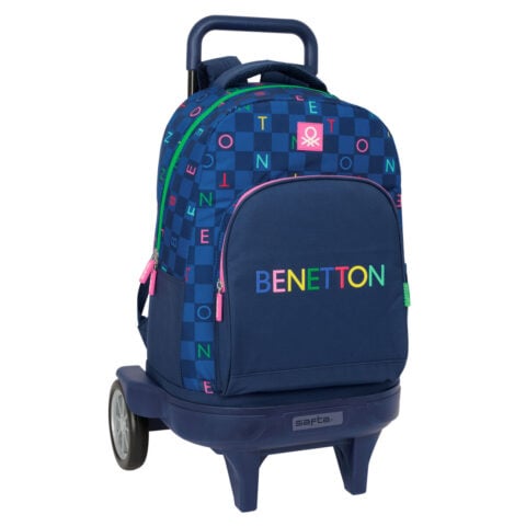 Σχολική Τσάντα Benetton Damero Ναυτικό Μπλε 33 x 45 x 22 cm