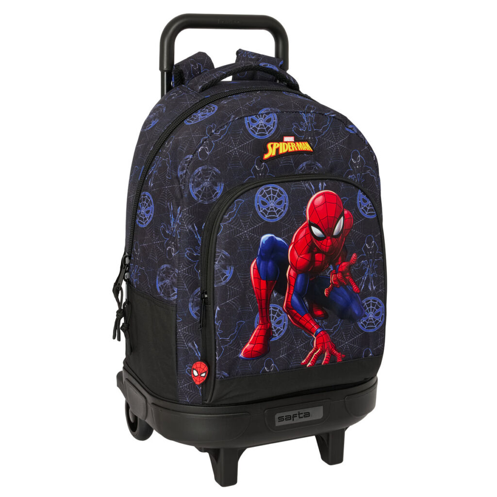 Σχολική Τσάντα με Ρόδες Spider-Man Attack Μαύρο 33 x 45 x 22 cm