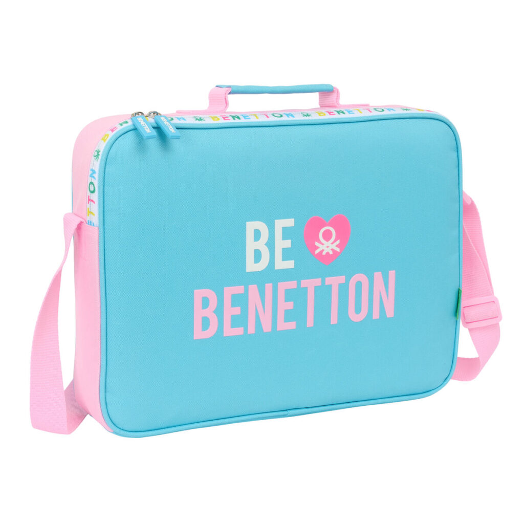 Σχολική Τσάντα Benetton Unique Ροζ Τυρκουάζ 38 x 28 x 6 cm