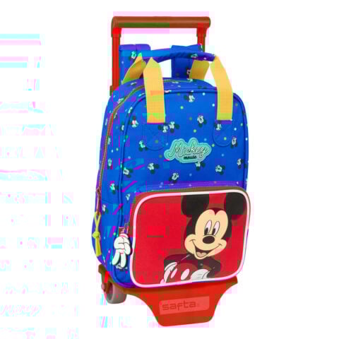 Σχολική Τσάντα με Ρόδες Mickey Mouse Clubhouse Good day Μπλε 20 x 28 x 8 cm