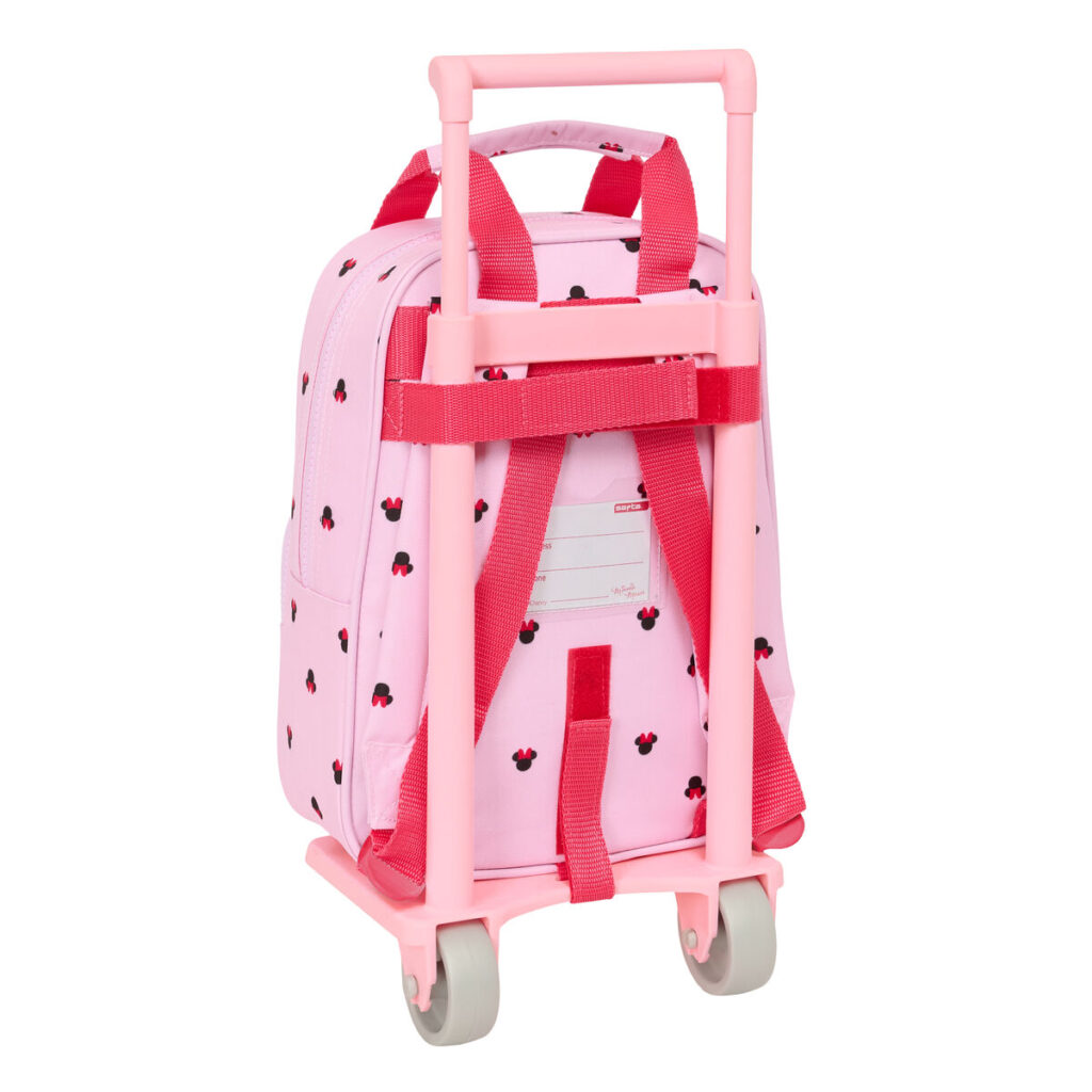 Σχολική Τσάντα με Ρόδες Minnie Mouse Naive Ροζ 20 x 28 x 8 cm
