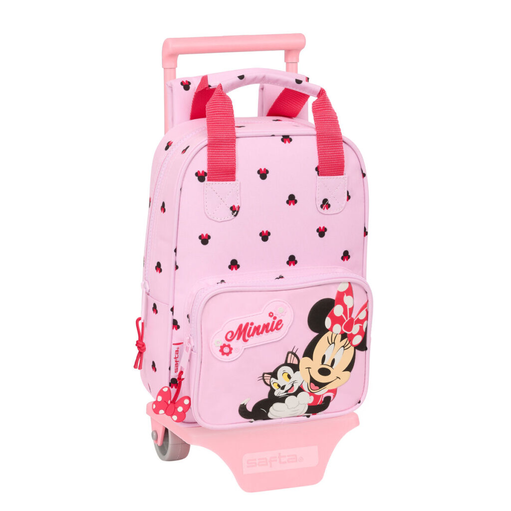 Σχολική Τσάντα με Ρόδες Minnie Mouse Naive Ροζ 20 x 28 x 8 cm