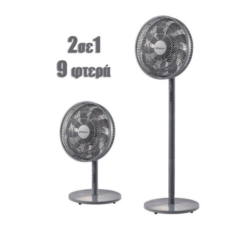 Ανεμιστήρας Ορθοστάτης PRSF-80647 Primo 16'' 40εκ. 9Φτερά Γκρι 2 σε 1