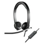Ακουστικά με Μικρόφωνο Logitech 981-000519 USB 2.0 Μαύρο Ασημί