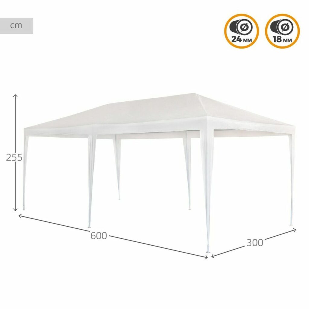 Κληματαριά Colorbaby Λευκό Μέταλλο Πλαστική ύλη 300 x 600 x 255 cm