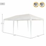 Κληματαριά Colorbaby Λευκό Μέταλλο Πλαστική ύλη 300 x 600 x 255 cm