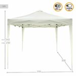 Κληματαριά Colorbaby Max-Air Λευκό Ύφασμα Χάλυβας 300 x 300 x 250 cm