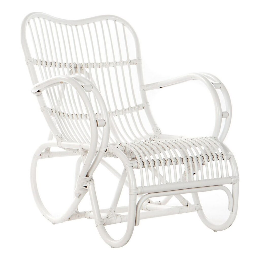 Κουνιστή Καρέκλα DKD Home Decor Λευκό 75 x 85 x 85 cm