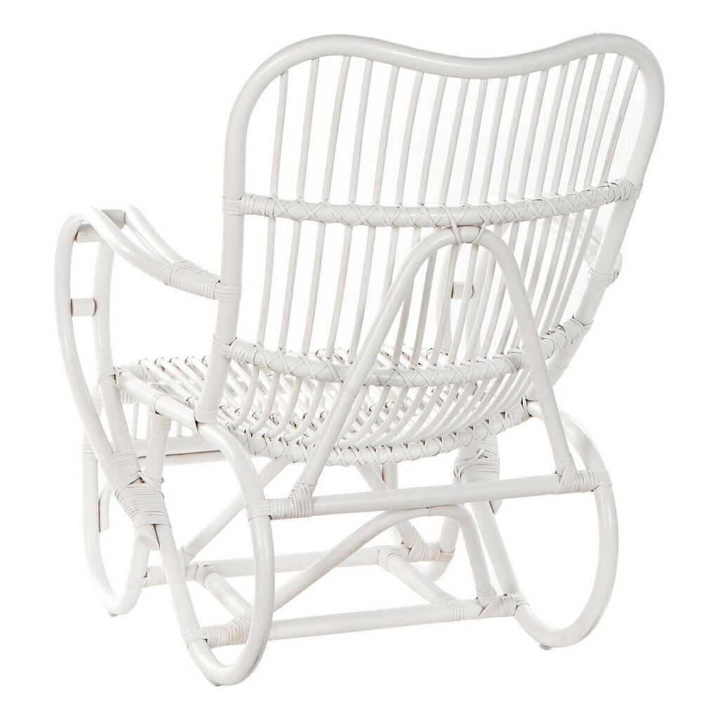 Κουνιστή Καρέκλα DKD Home Decor Λευκό 75 x 85 x 85 cm
