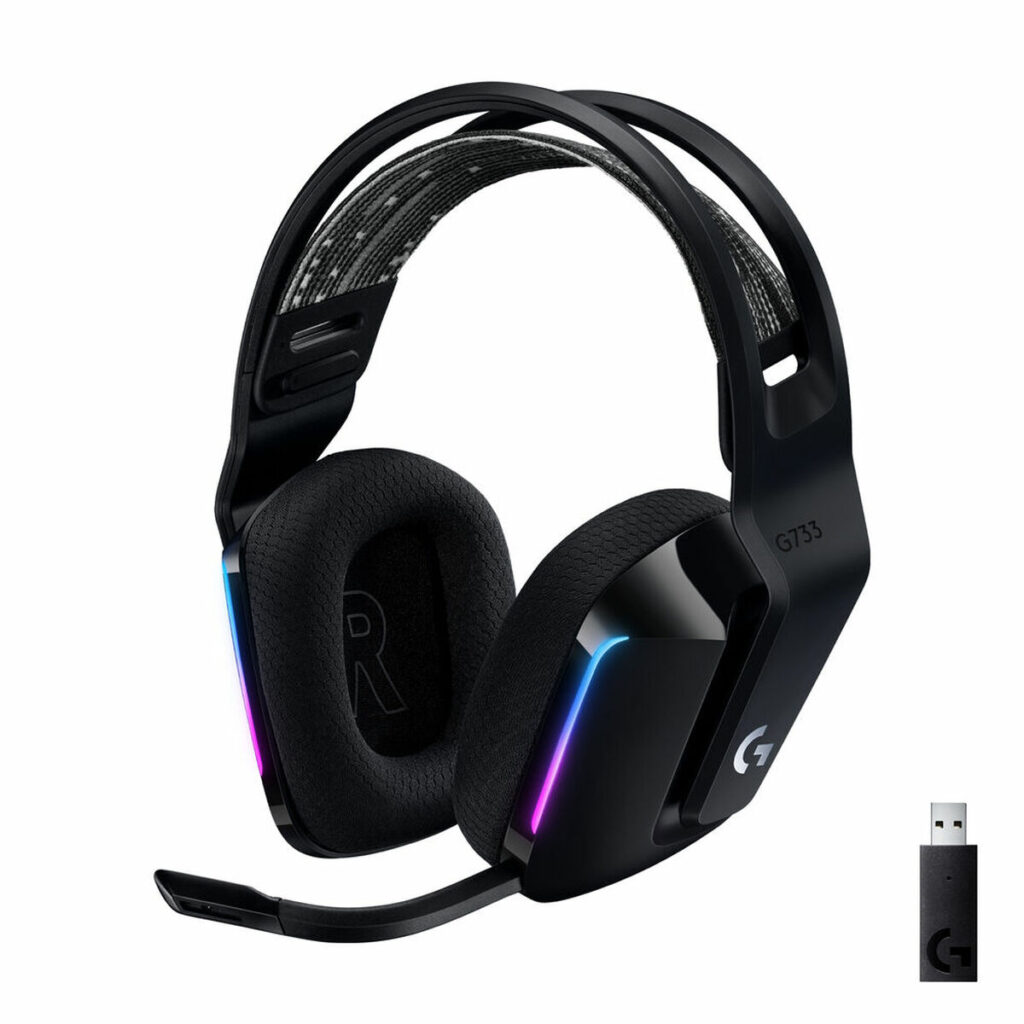 Ακουστικά με Μικρόφωνο για Gaming Logitech G733 Lightspeed Headset Μαύρο