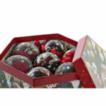 Χριστουγεννιάτικες μπάλες DKD Home Decor Άη Βασίλης PVC (7 pcs) (7.5 x 7.5 x 12 cm)