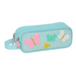 Διπλή Κασετίνα Moos Butterflies Ανοιχτό Μπλε 21 x 8 x 6 cm