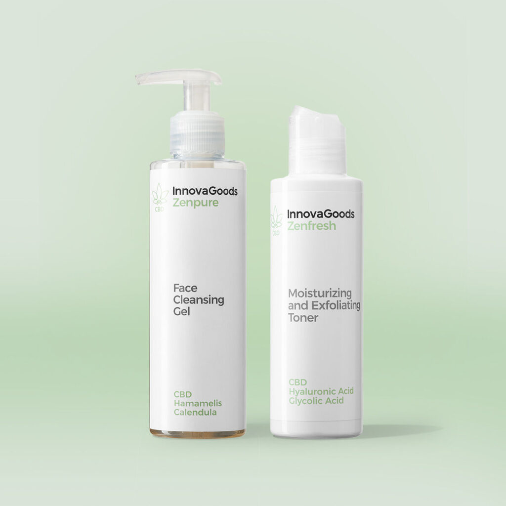 Διπλό Πακέτο Καθαρισμού Προσώπου CBD InnovaGoods