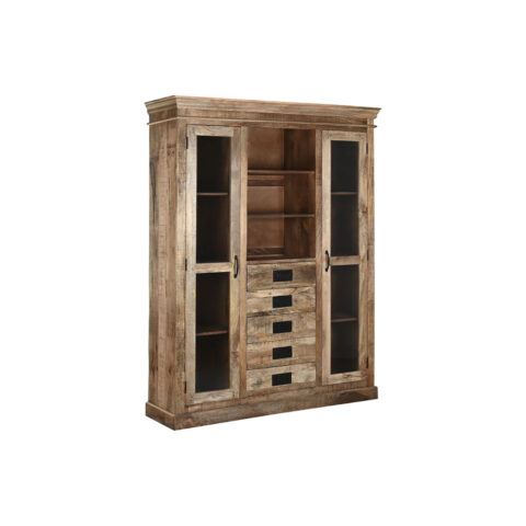 Eκθεσιακό σταντ Home ESPRIT Καφέ Κρυστάλλινο Ξύλο από Μάνγκο 165 x 45 x 210 cm