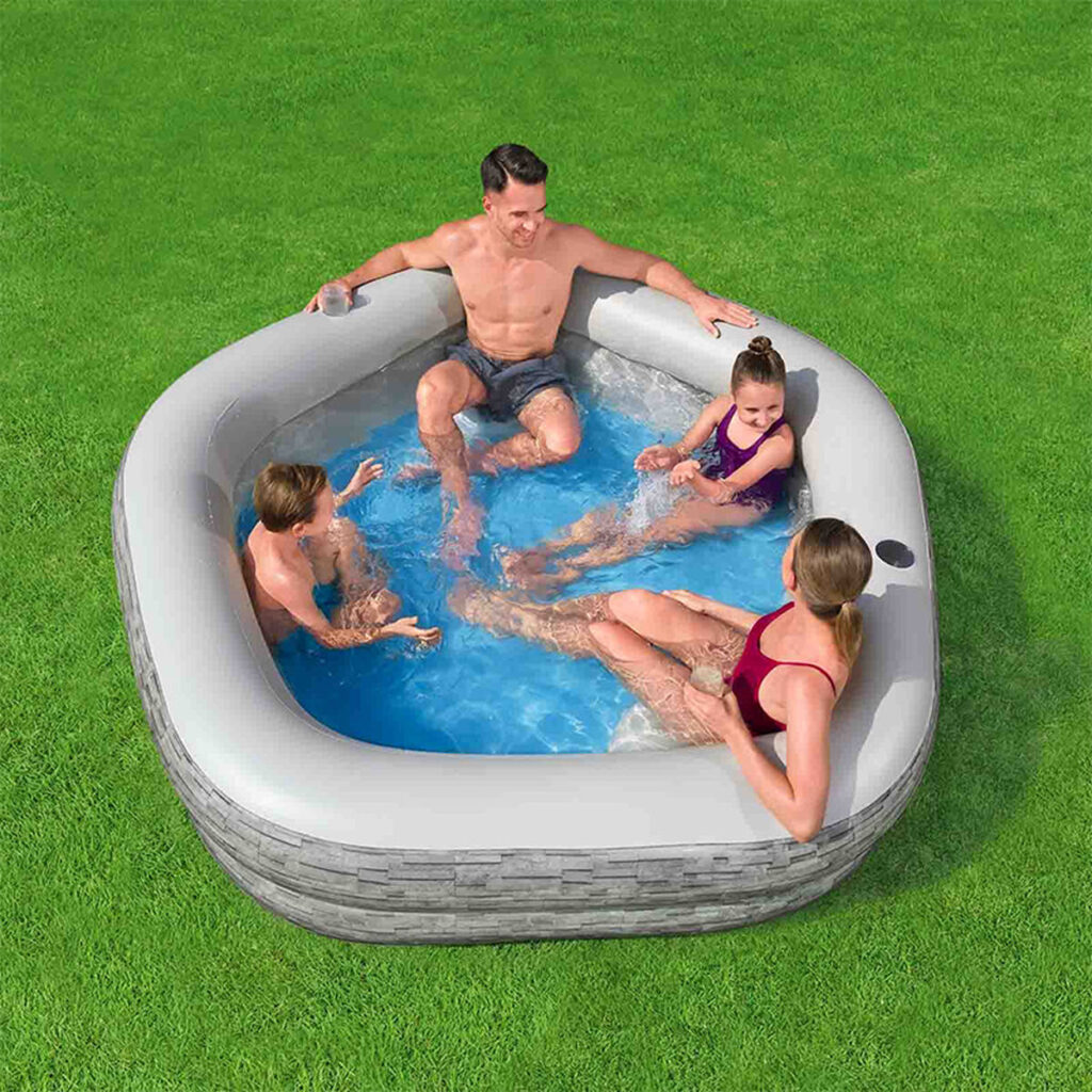 Φουσκωτή Πισίνα Bestway Γκρι 213 x 206 x 53 cm